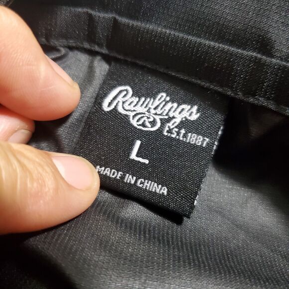 Rawlings Adult Baseball Batting Cage Jacket Black Size Large - Picture 6 of 9